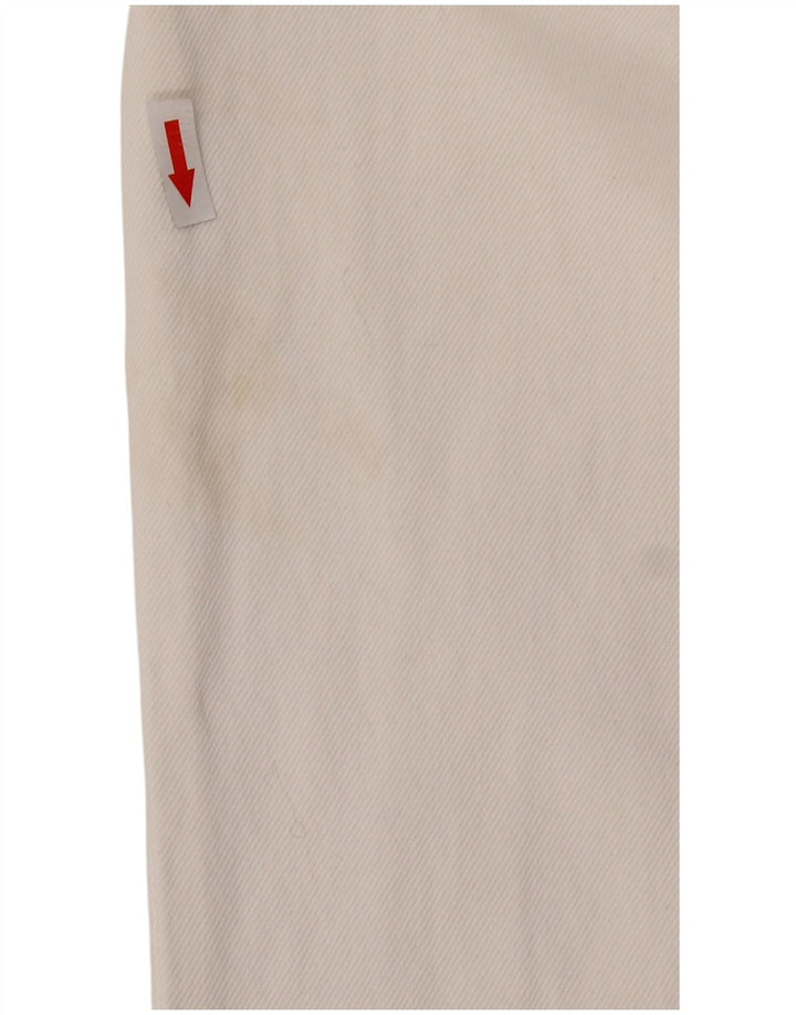 Zara Womens Denim Jumpsuit UK 14 Large White Cotton