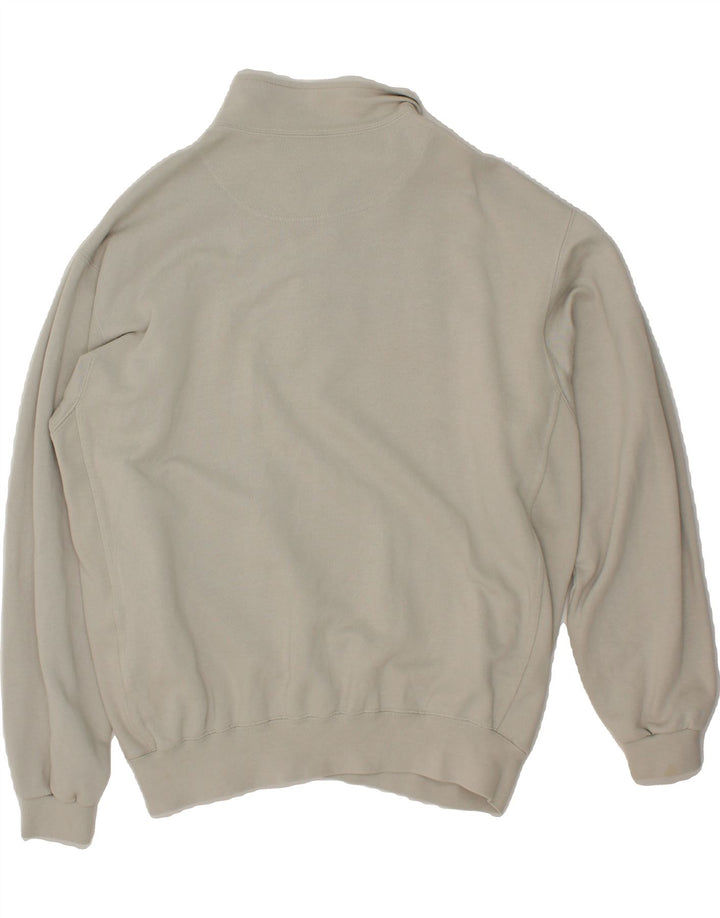 CHAMPION Mens Zip Neck Sweatshirt Jumper Large Grey Cotton Vintage Champion and Second-Hand Champion from Messina Hembry 