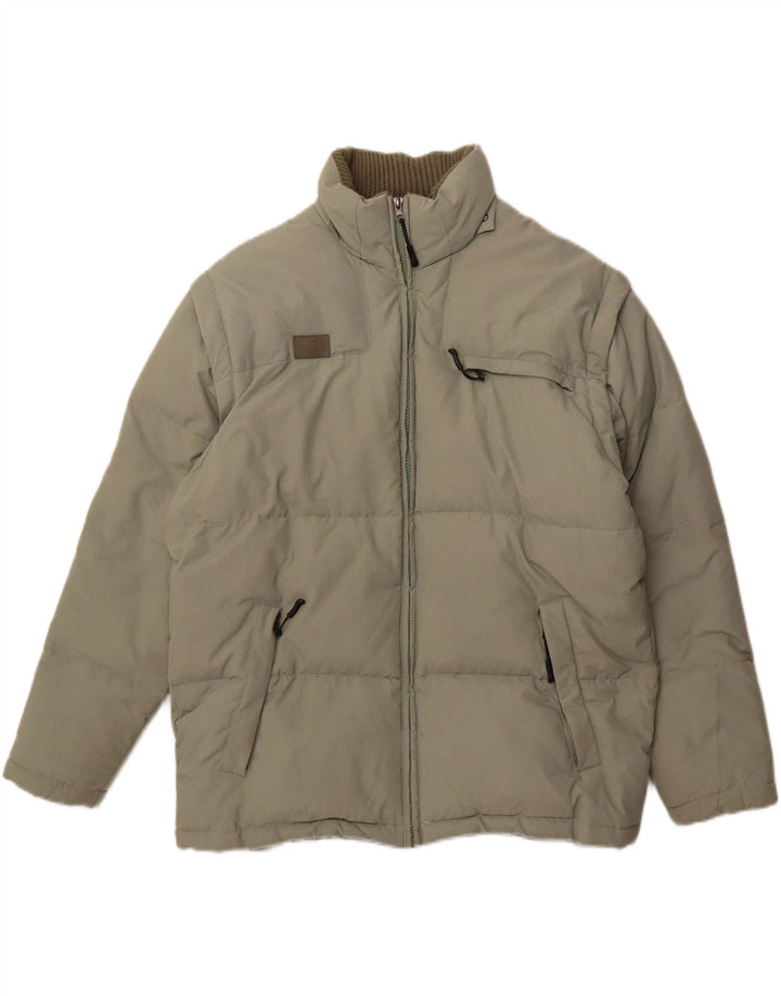 FILA Mens Padded Jacket UK 40 Large Green Polyamide