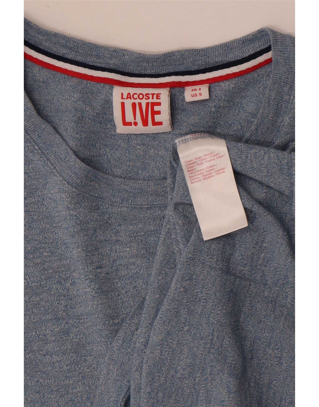 Lacoste Mens T-Shirt Top Size 3 Small Blue