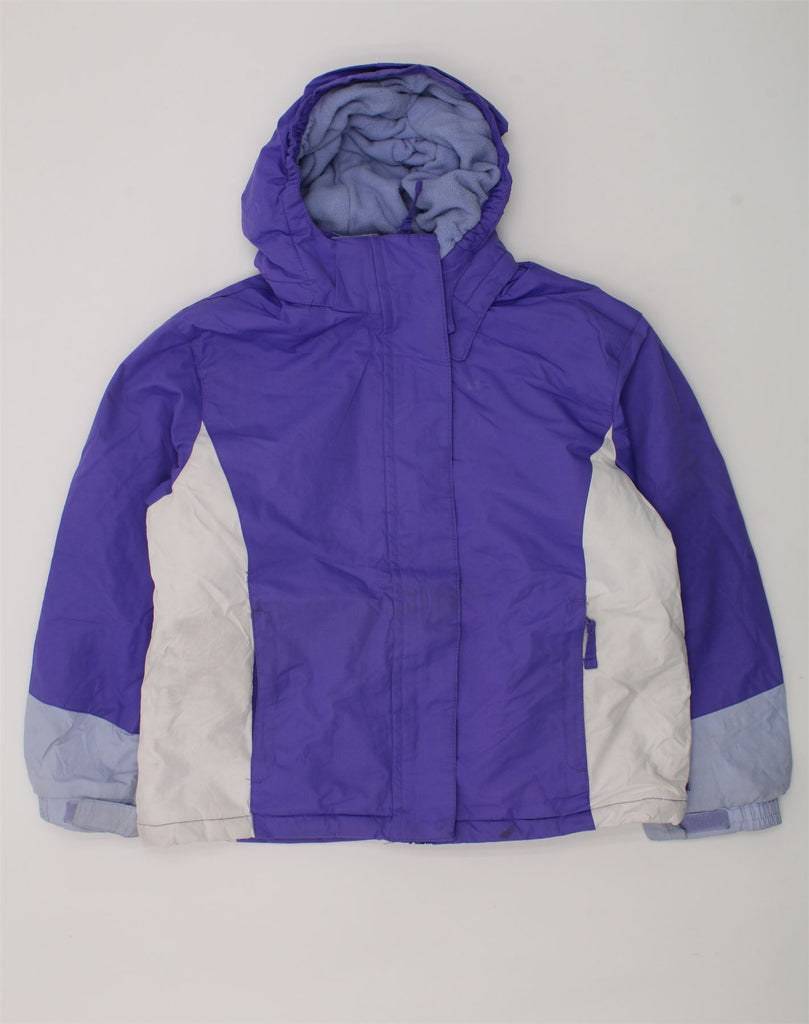 MOUNTAIN WAREHOUSE Girls Hooded Windbreaker Jacket 9-10 Years Purple | Vintage Mountain Warehouse | Thrift | Second-Hand Mountain Warehouse | Used Clothing | Messina Hembry 