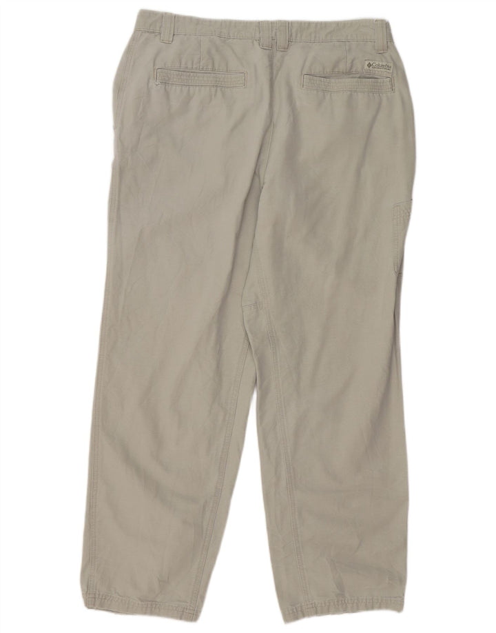 COLUMBIA Mens Straight Cargo Trousers W35 L29 Grey Cotton