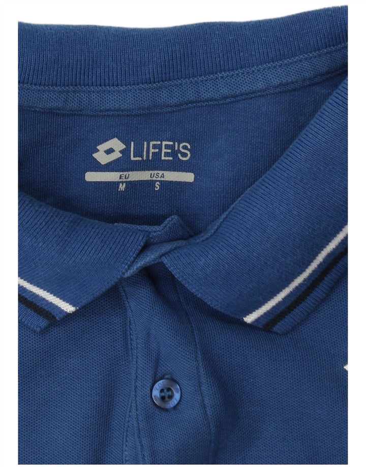 LOTTO Mens Life's Polo Shirt Small Blue Cotton