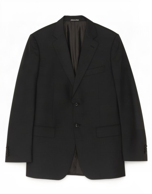 Pal Zileri Mens 2 Button Blazer Jacket IT 50 Large Black Pinstripe Wool