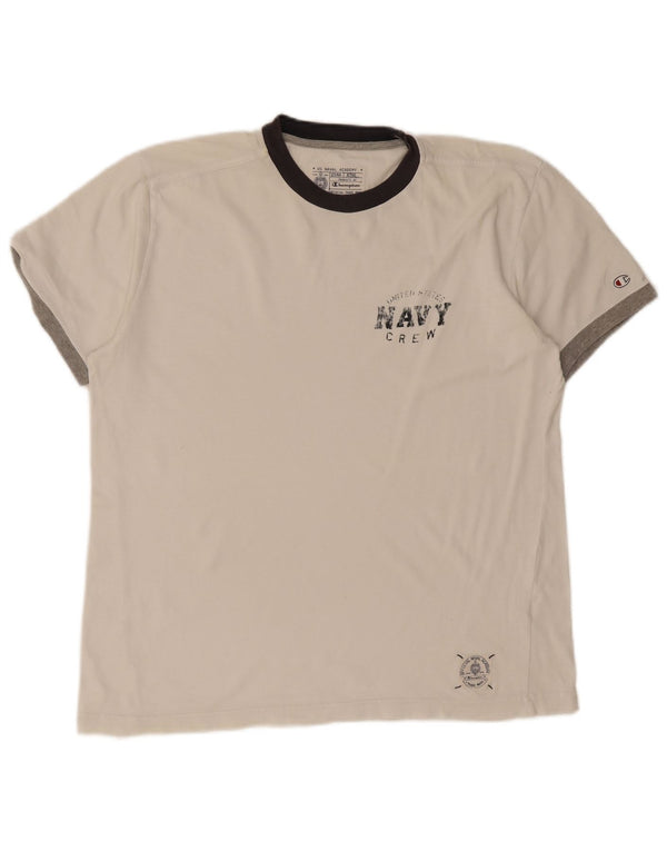 Champion Mens Graphic T-Shirt Top XL White Colourblock