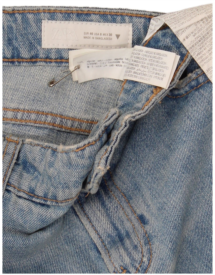 Zara Womens Straight Jeans EU 40 Medium W34 L34 Blue Cotton