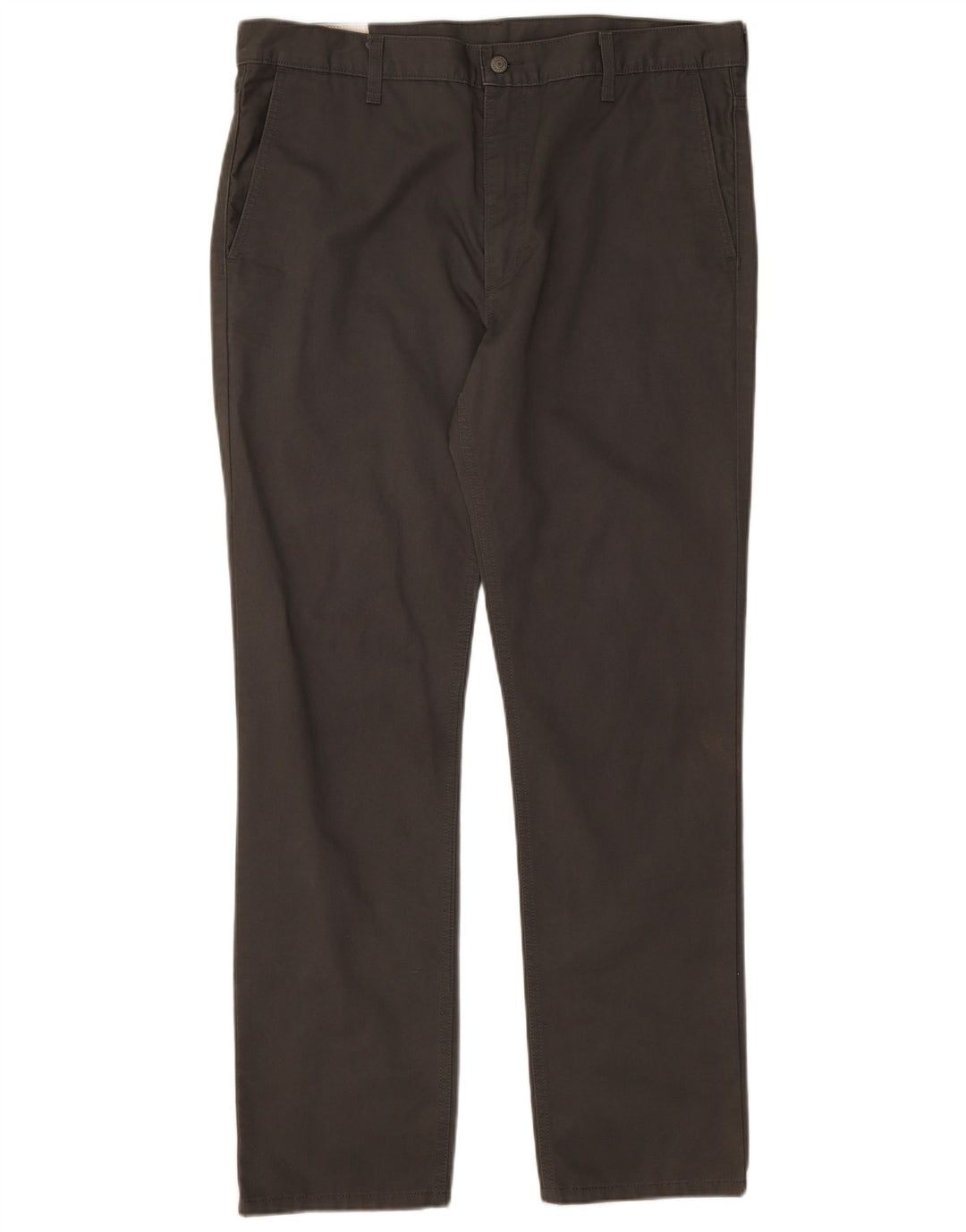 Levi's Mens Straight Chino Trousers W36 L32 Grey Cotton