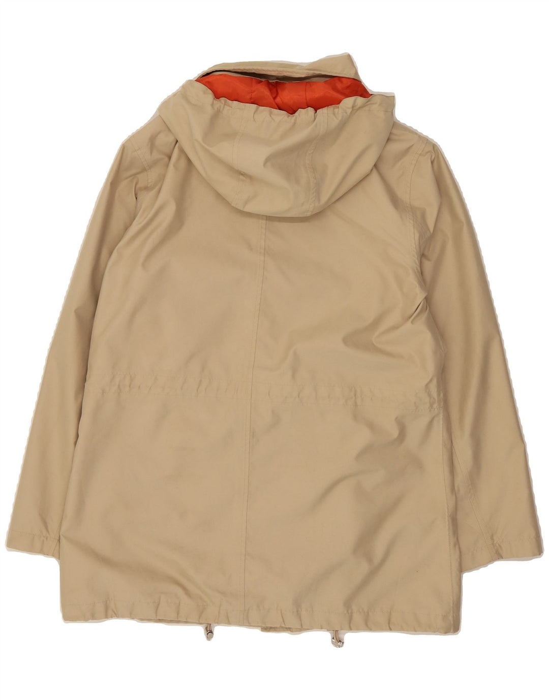 LANDS END Womens Loose Fit Hooded Utility Jacket UK 10/12 Medium Beige Vintage Lands End and Second-Hand Lands End from Messina Hembry 