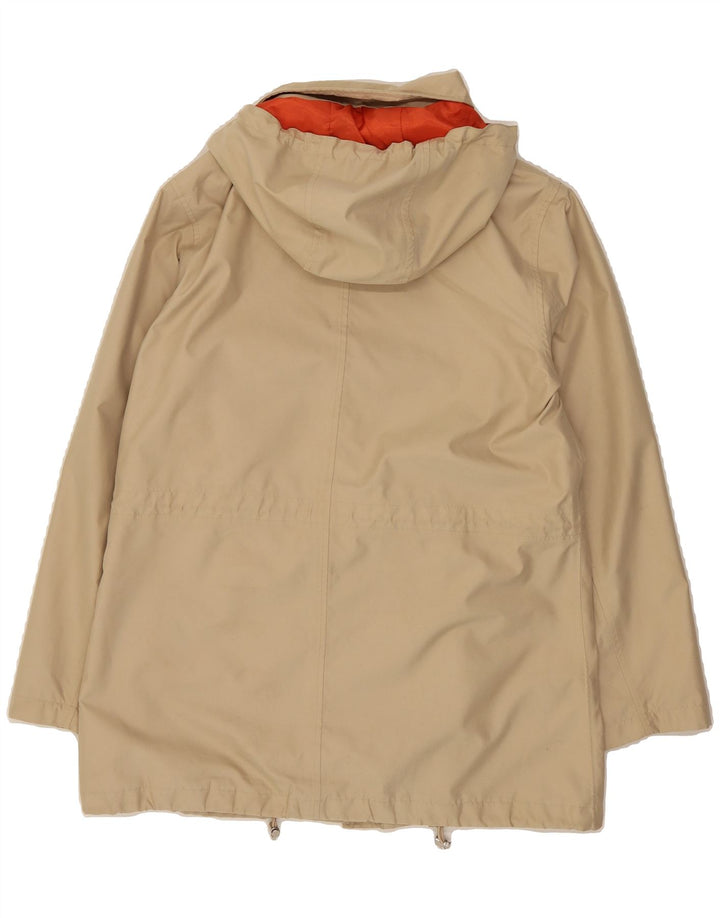 LANDS END Womens Loose Fit Hooded Utility Jacket UK 10/12 Medium Beige Vintage Lands End and Second-Hand Lands End from Messina Hembry 