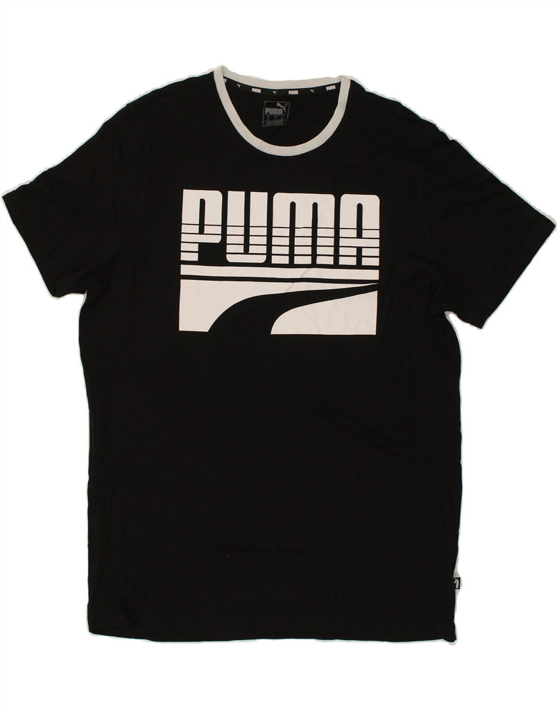 PUMA Womens Graphic T-Shirt Top UK 18 XL Black Cotton | Vintage Puma | Thrift | Second-Hand Puma | Used Clothing | Messina Hembry 