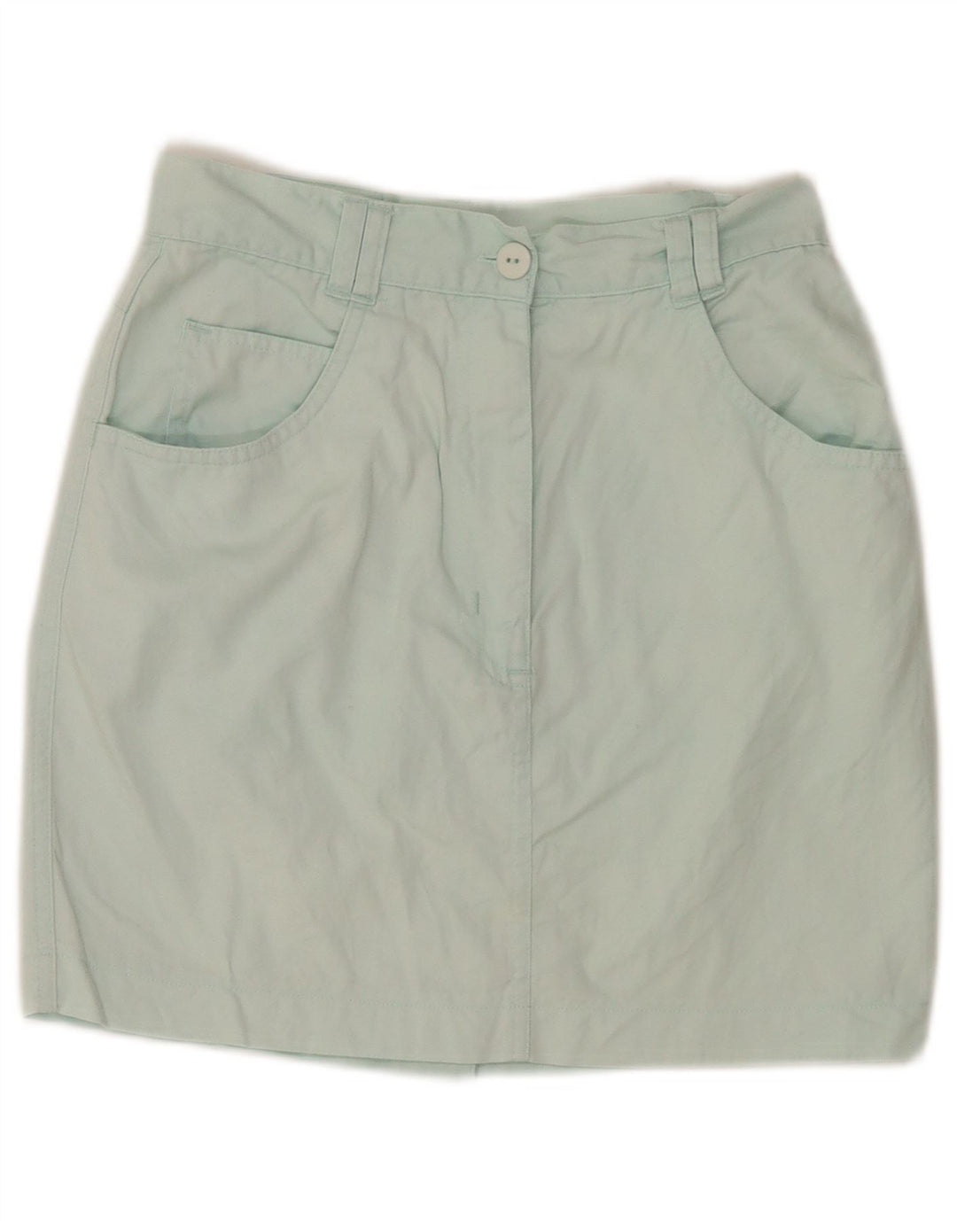 John F Gee Womens Mini Skirt EU 36 Small W26  Blue Cotton