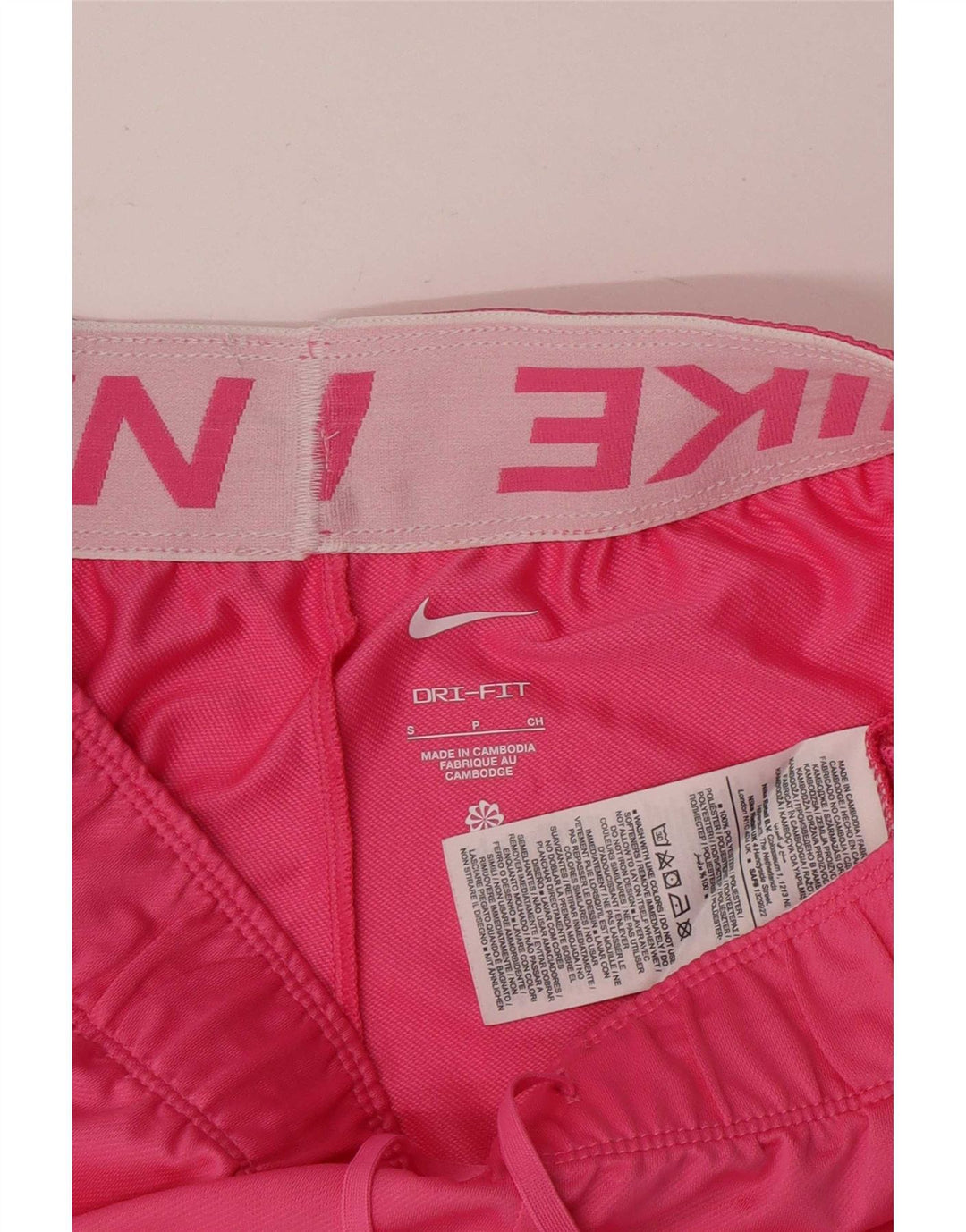 Nike Womens Dri Fit Sport Shorts UK 10 Small Pink Polyester