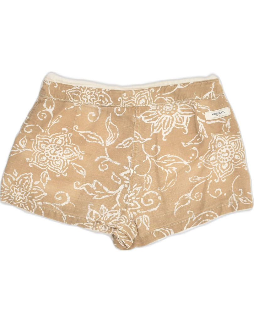 MURPHY & NYE Womens Hot Pants W28 Medium Beige Floral Cotton | Vintage Murphy & Nye | Thrift | Second-Hand Murphy & Nye | Used Clothing | Messina Hembry 