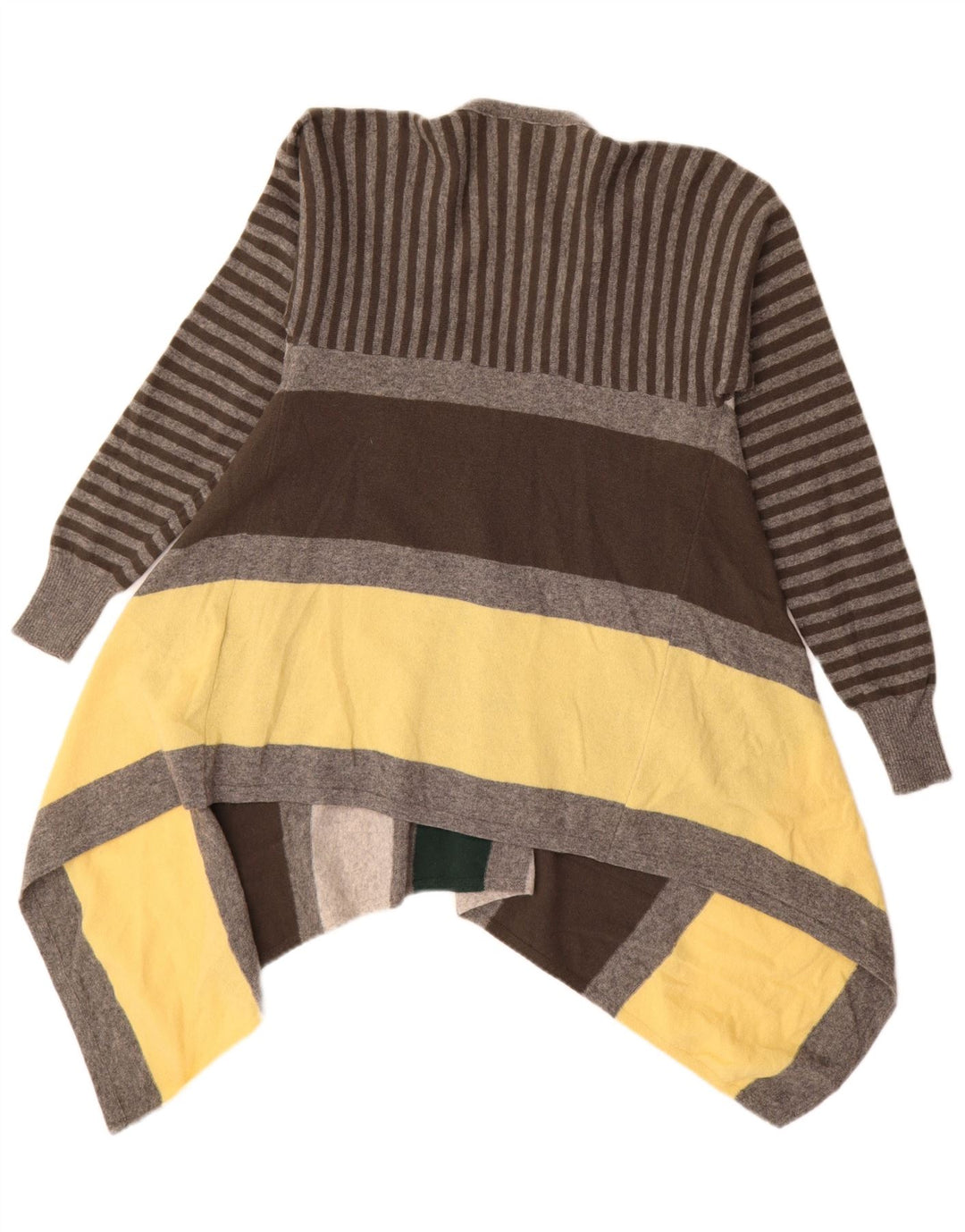 Benetton Womens V-Neck Jumper Sweater UK 10 Small Multicoloured Striped