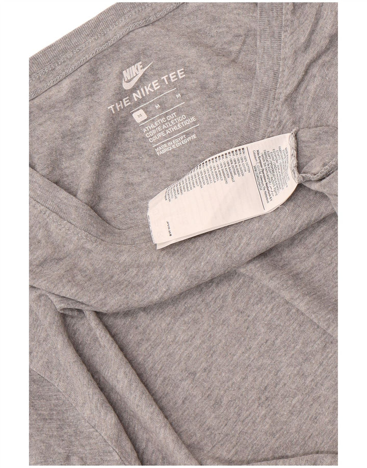 Nike Mens Athletic Cut T-Shirt Top Medium Grey Flecked Cotton