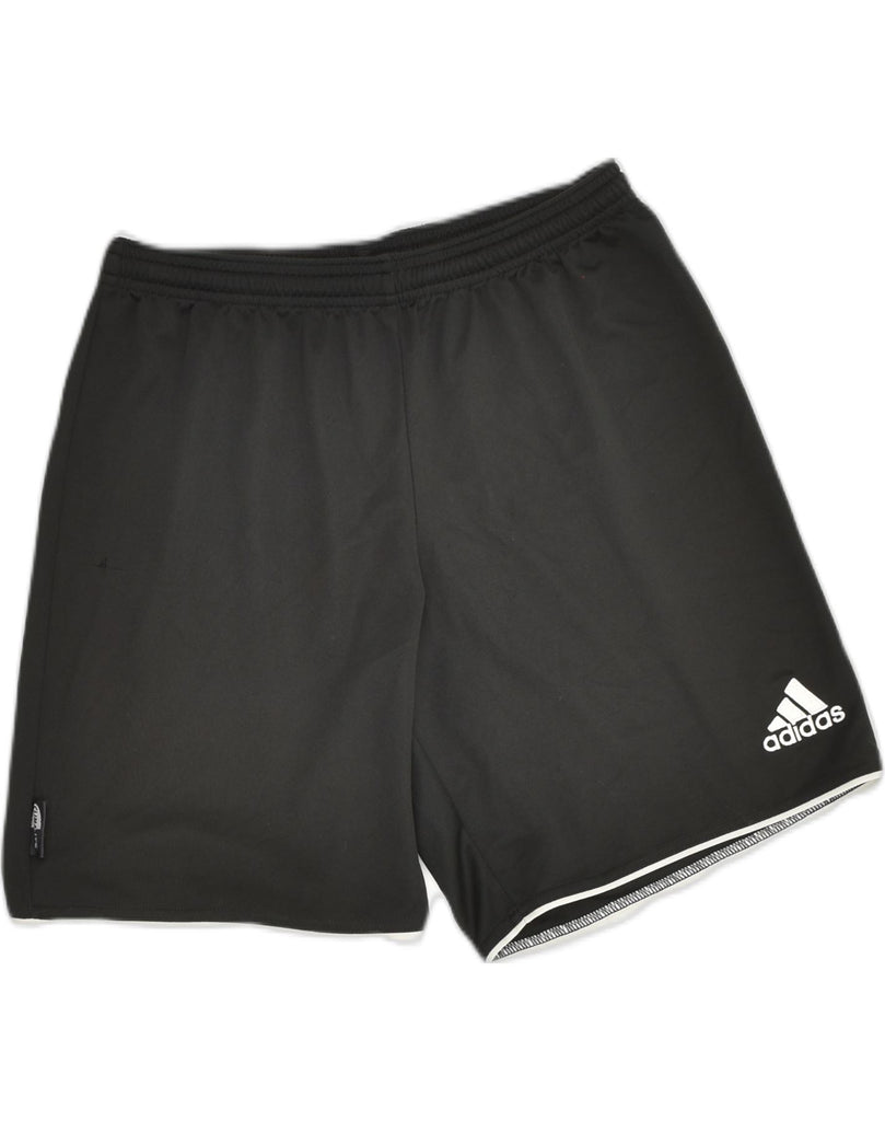 ADIDAS Mens Sport Shorts Small Black Polyester | Vintage Adidas | Thrift | Second-Hand Adidas | Used Clothing | Messina Hembry 