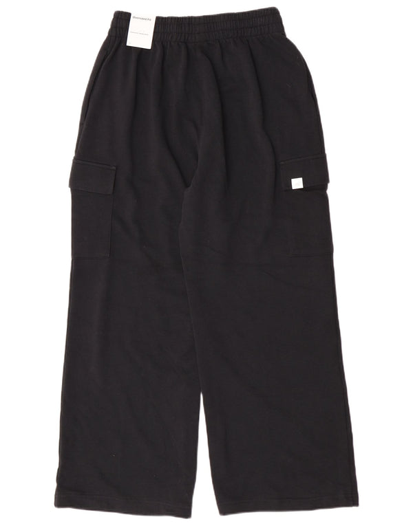 Nike Girls Wide Leg Cargo Tracksuit Trousers 12-13 Years Large Black Cotton