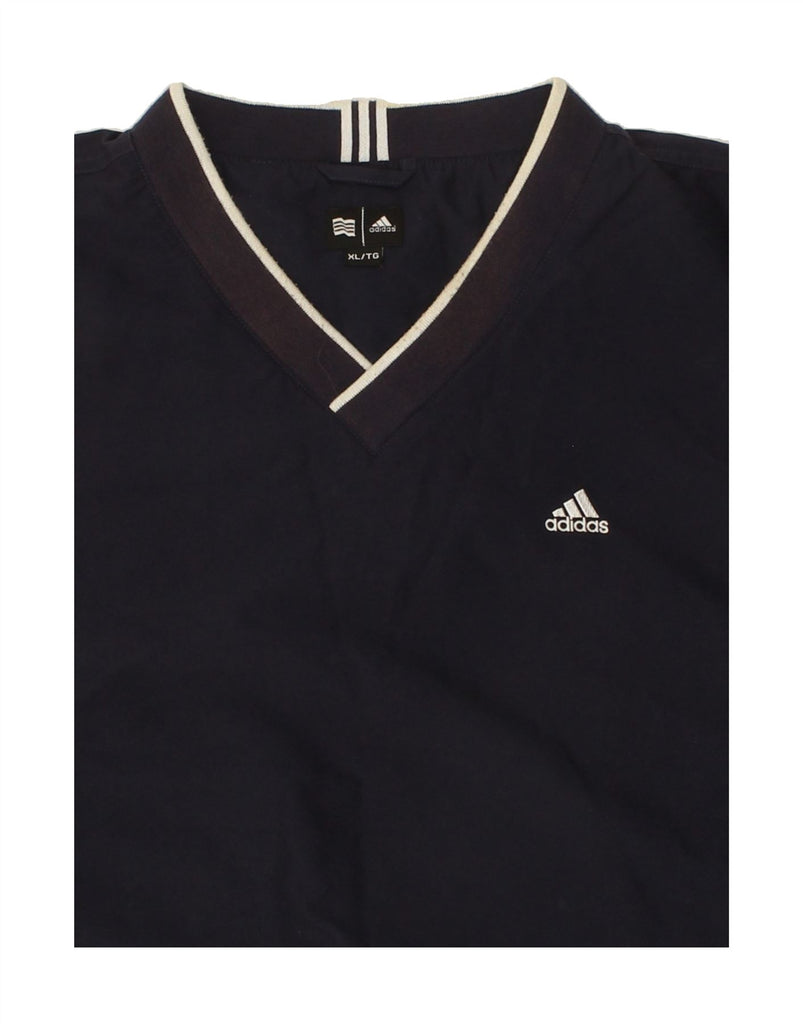 ADIDAS Mens Sleeveless Pullover Tracksuit Top XL Navy Blue Polyester Vintage Adidas and Second-Hand Adidas from Messina Hembry 