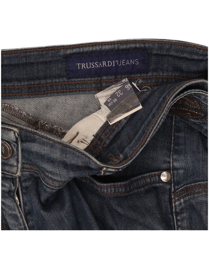 Trussardi Womens Denim Shorts W30 Medium Blue Cotton
