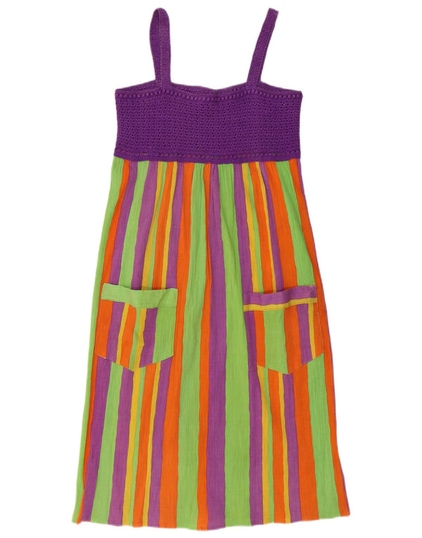 Vintage Womens Sundress UK 8 Small Multicoloured Striped