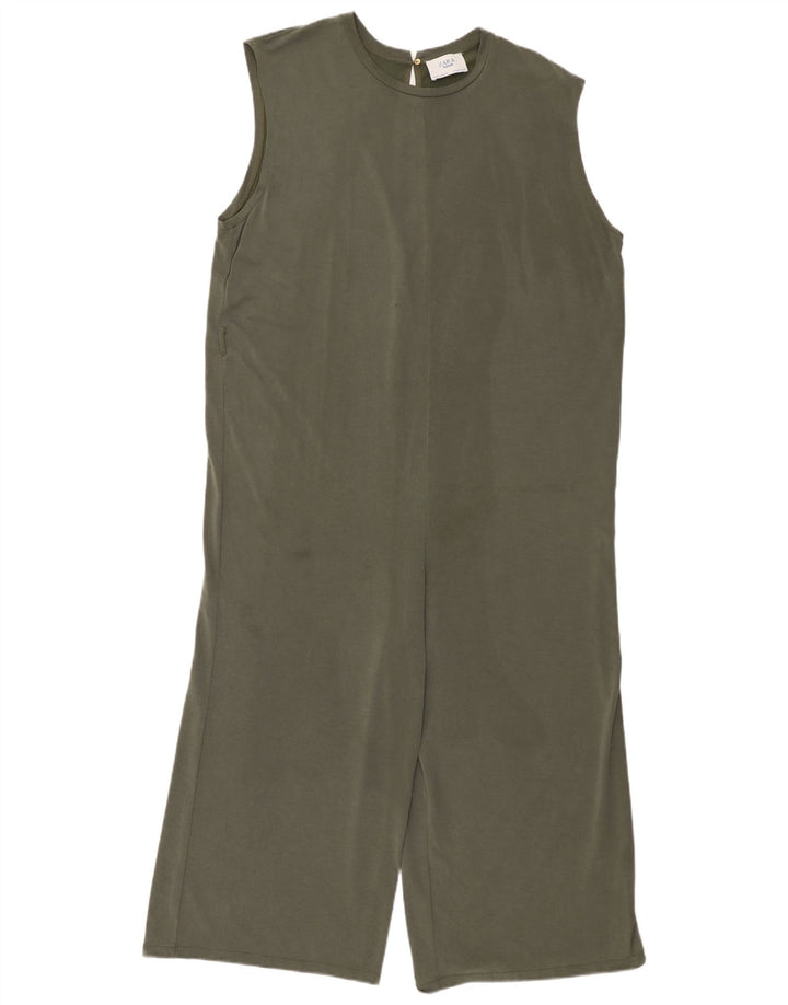 Zara Womens Trafaluc Sleeveless Playsuit UK 14 Medium Khaki