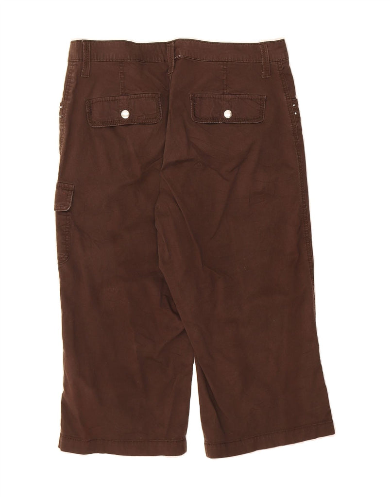 LEE Womens Petite Cargo Capri Trousers US 12 Large W30 L16  Brown Cotton Vintage Lee and Second-Hand Lee from Messina Hembry 