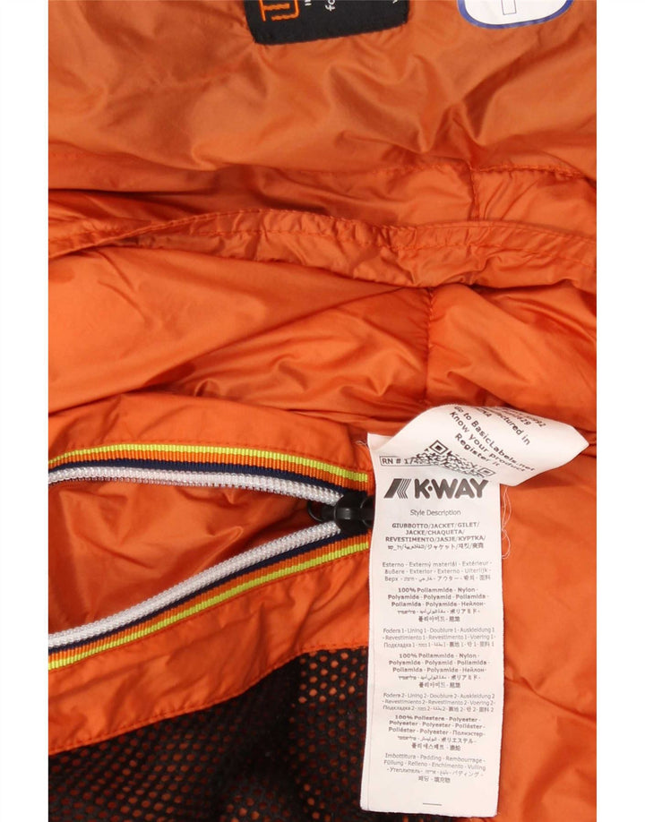 K-Way Boys Hooded Padded Jacket 13-14 Years Orange Polyester