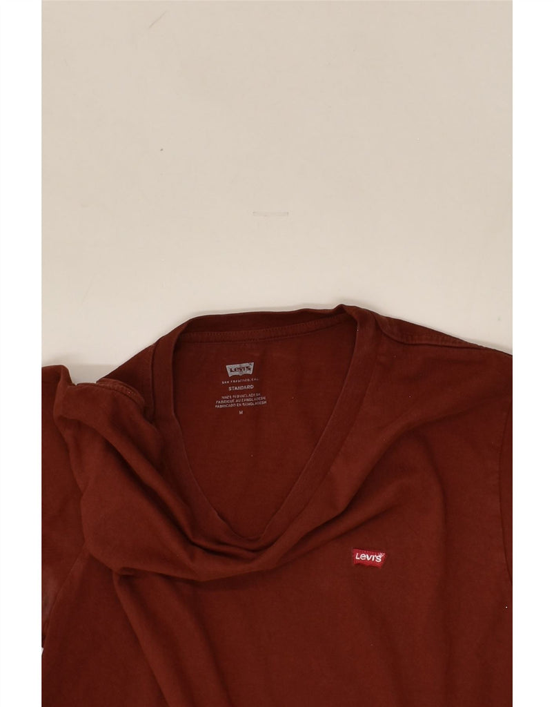 LEVI'S Mens Standard Fit T-Shirt Top Medium Maroon Cotton | Vintage Levi's | Thrift | Second-Hand Levi's | Used Clothing | Messina Hembry 