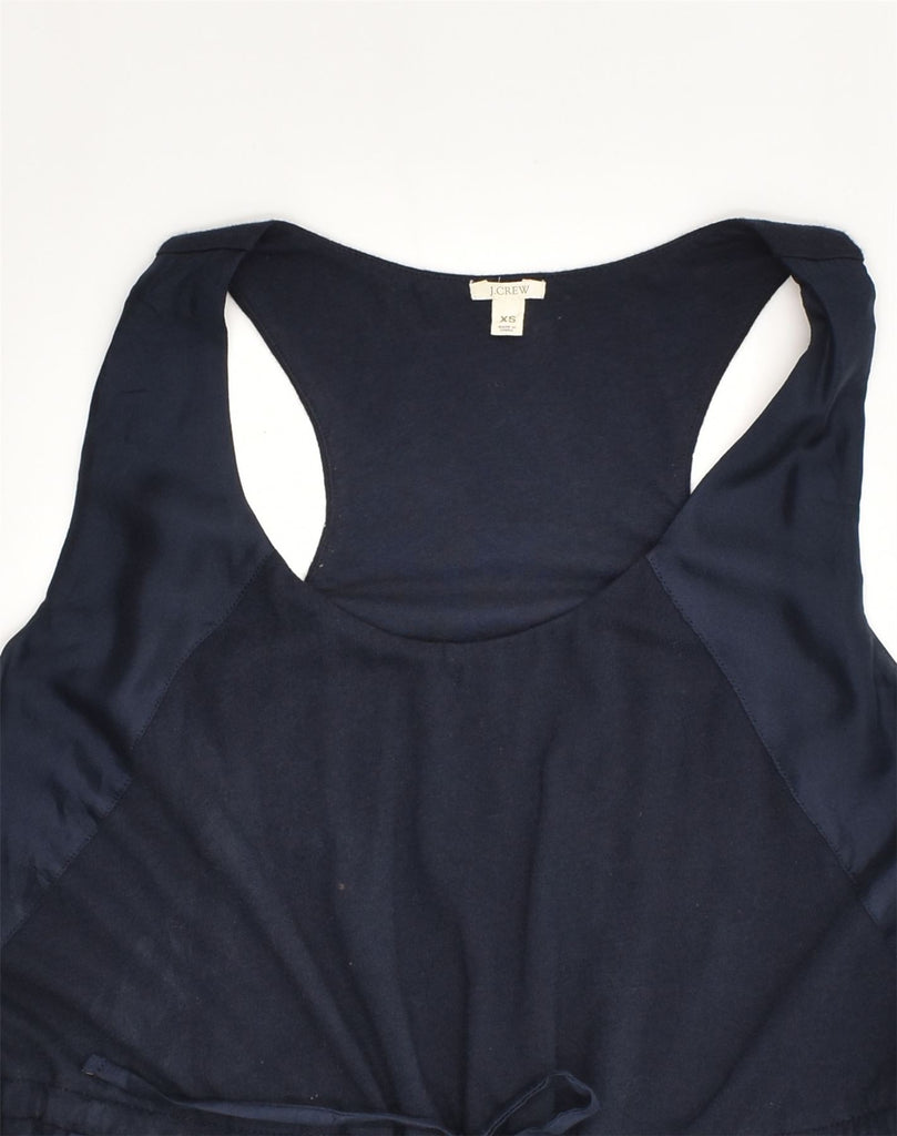 J. CREW Womens Basic Dress UK 6 XS  Navy Blue Cotton | Vintage J. Crew | Thrift | Second-Hand J. Crew | Used Clothing | Messina Hembry 