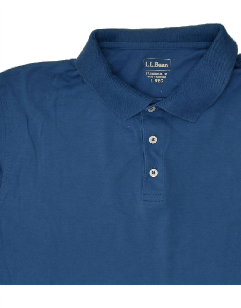 L.L.BEAN Mens Traditional Fit Polo Shirt Large Navy Blue Cotton | Vintage L.L.Bean | Thrift | Second-Hand L.L.Bean | Used Clothing | Messina Hembry 