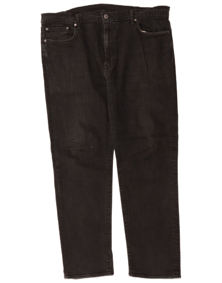 Levi's Mens Straight Jeans W42 L31 Black Cotton