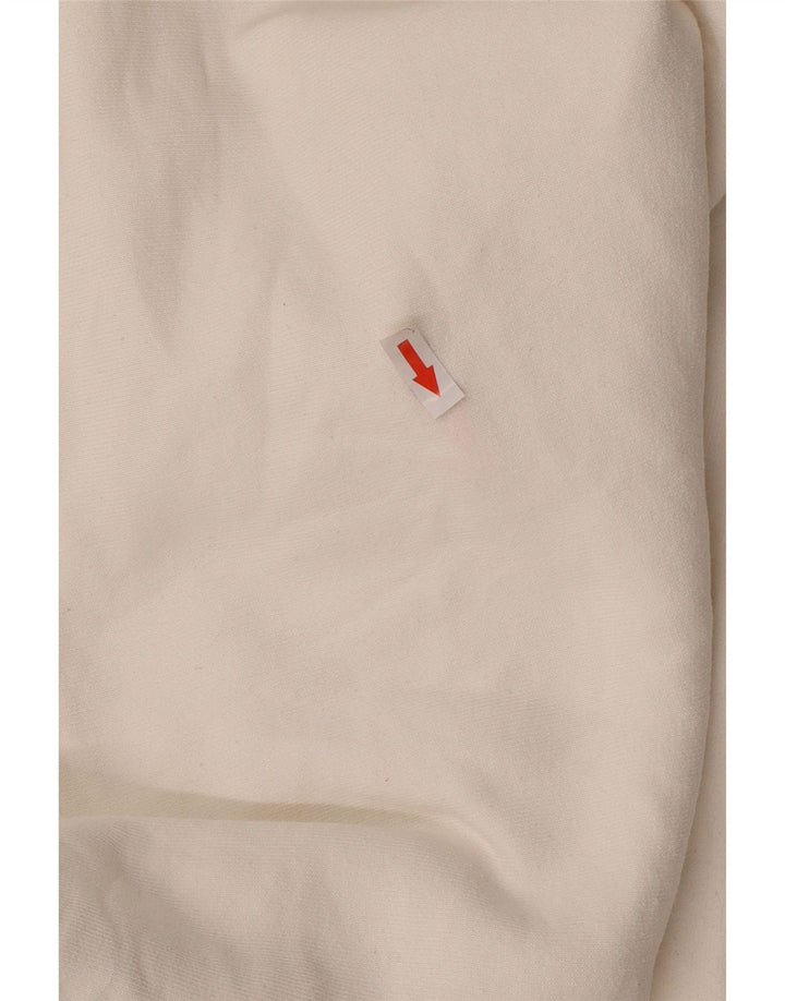 Champion Mens Reverse Weave Hoodie Jumper Small White Cotton