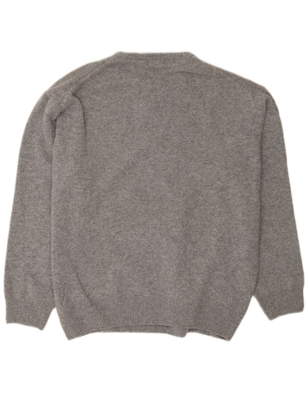 Kappa Mens V-Neck Jumper Sweater 3XL Grey Flecked Lambswool