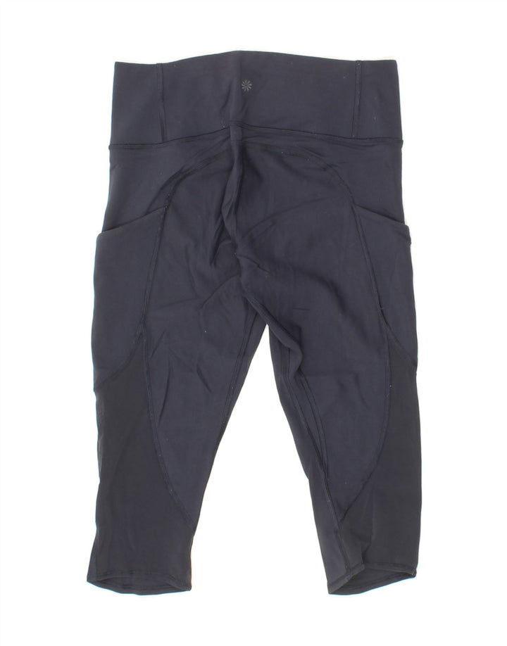 ATHLETA Womens Capri Leggings Small W26 L16 Navy Blue Nylon Vintage Athleta and Second-Hand Athleta from Messina Hembry 