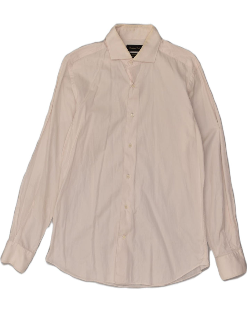 MASSIMO DUTTI Mens Slim Fit Shirt Size 41 Medium Pink | Vintage Massimo Dutti | Thrift | Second-Hand Massimo Dutti | Used Clothing | Messina Hembry 