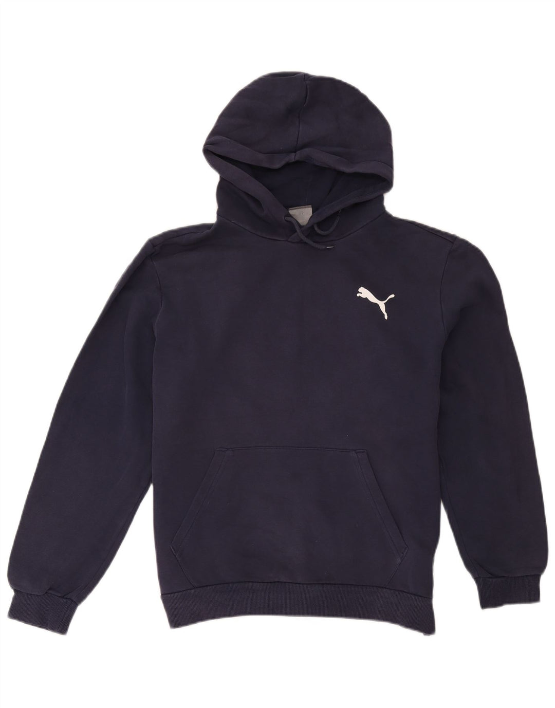 Puma Mens Hoodie Jumper Medium Navy Blue Cotton