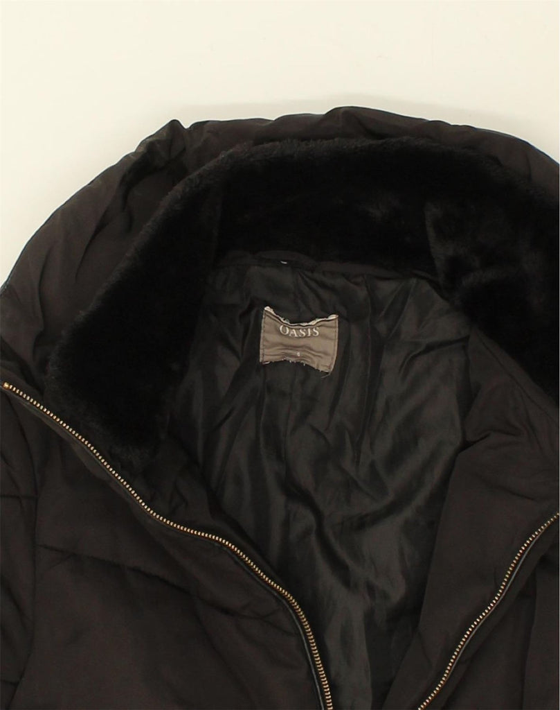 OASIS Womens Padded Coat UK 10 Small Black Polyester | Vintage Oasis | Thrift | Second-Hand Oasis | Used Clothing | Messina Hembry 