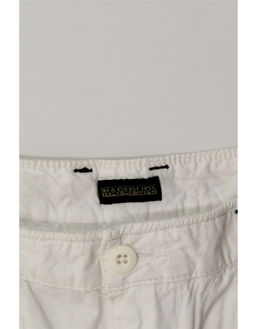 Napapijri Mens Graphic Cargo Shorts W30 Medium White