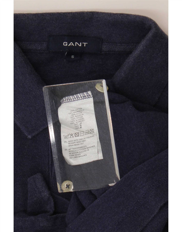 Gant Mens Polo Shirt Small Navy Blue Cotton