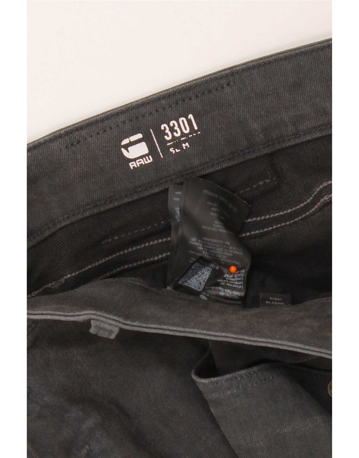 G-Star Mens 3301 Slim Jeans W40 L32 Grey Cotton