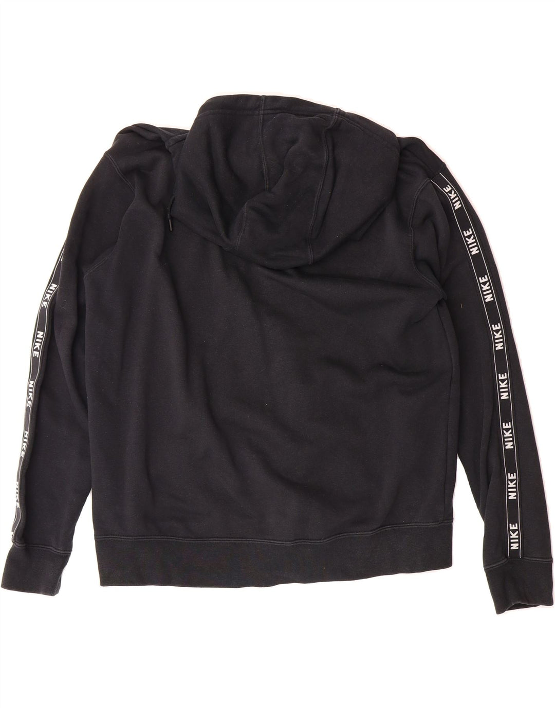 NIKE Mens Graphic Zip Hoodie Sweater Medium Black Cotton Vintage Nike and Second-Hand Nike from Messina Hembry 
