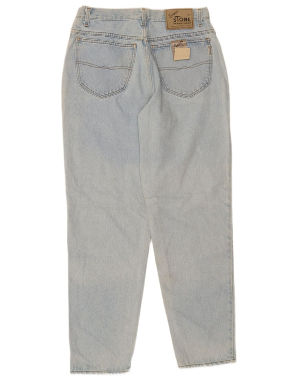 Vintage Womens High Waist Tapered Jeans IT 50 Large W36 L30 Blue Cotton