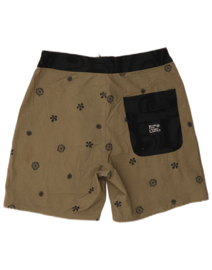 Rip Curl Mens Swimming Shorts Small Green Floral Polyester