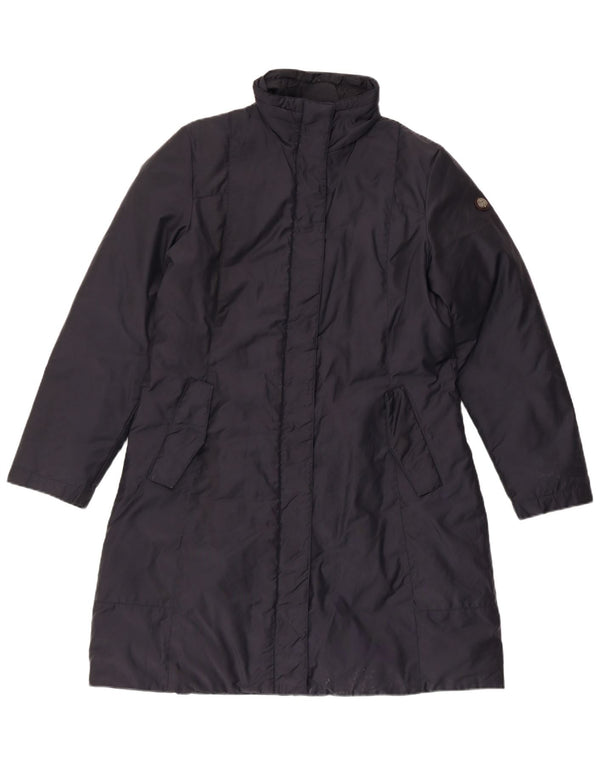 Talenti Womens Overcoat IT 46 Large Navy Blue Polyester
