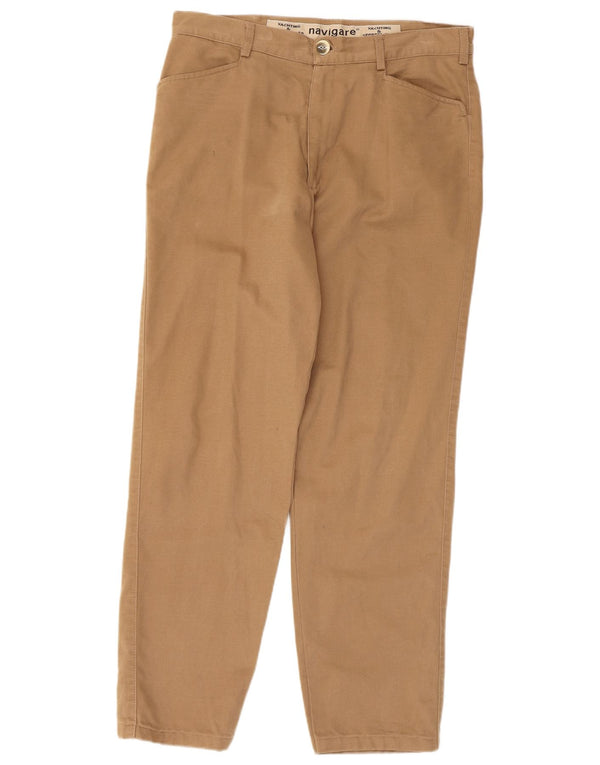 Navigare Mens Yachting Straight Casual Trousers IT 50 Large W34 L29 Brown