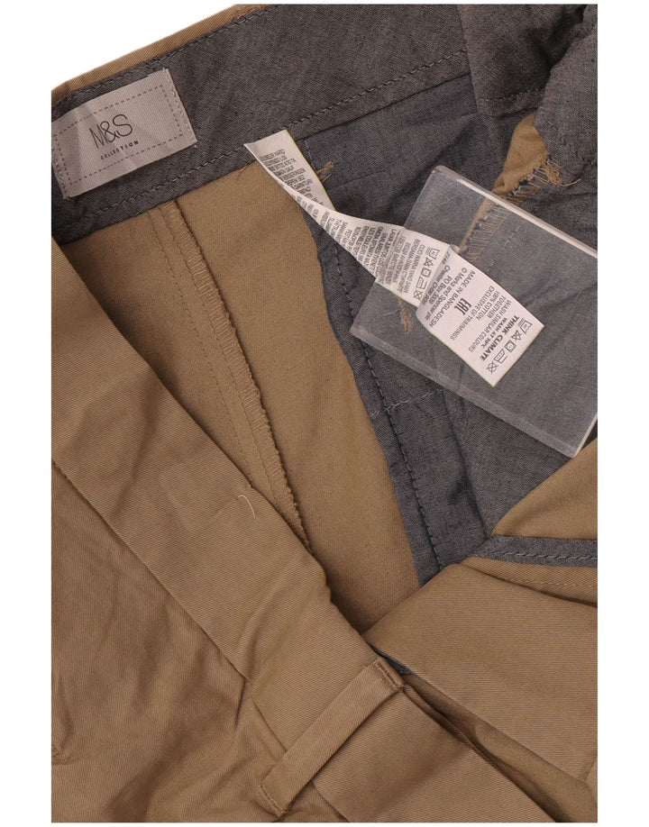 Marks & Spencer Mens Chino Shorts W42 2XL Beige Cotton