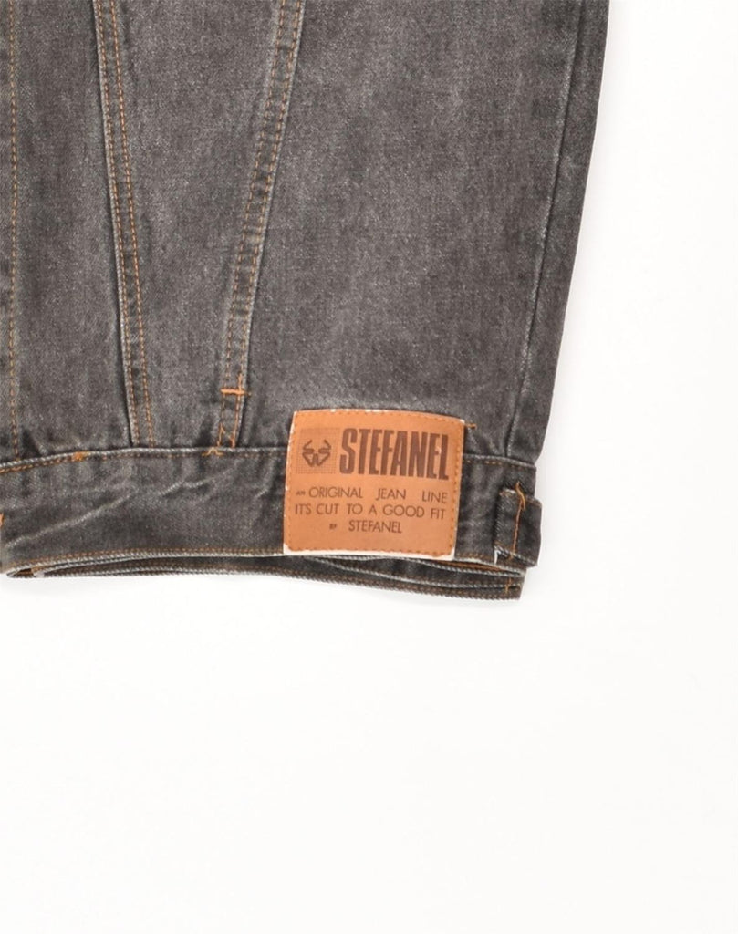 STEFANEL Mens Denim Jacket UK 38 Medium Grey Cotton | Vintage Stefanel | Thrift | Second-Hand Stefanel | Used Clothing | Messina Hembry 