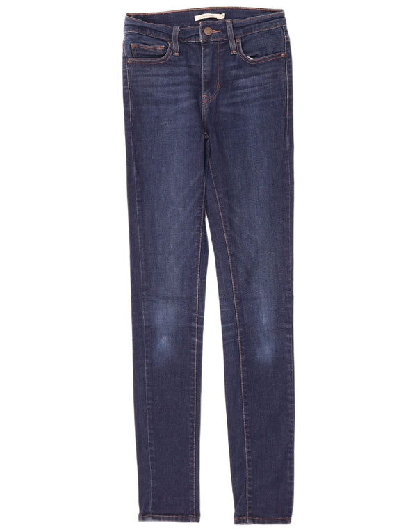 Levi's Womens Slimming Skinny Jeans W26 L32 Navy Blue Cotton