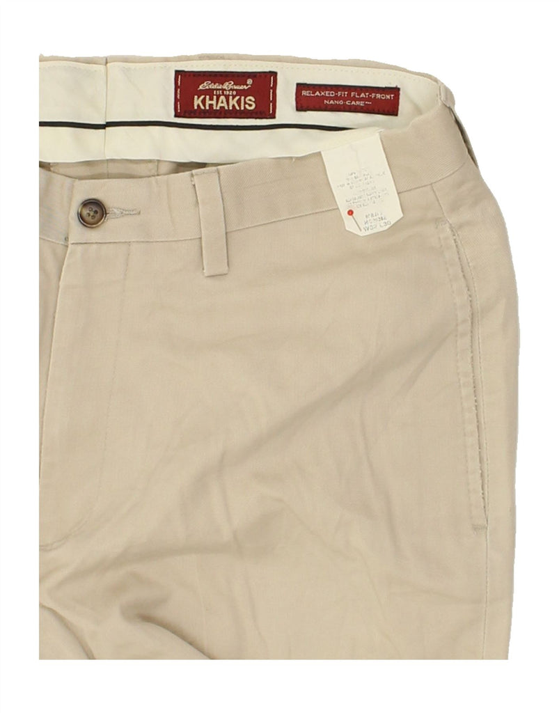EDDIE BAUER Mens Khakis Relaxed Fit Chino Trousers W32 L30  Grey Cotton | Vintage Eddie Bauer | Thrift | Second-Hand Eddie Bauer | Used Clothing | Messina Hembry 