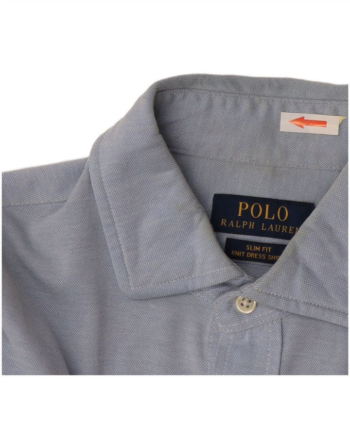 Ralph Lauren Mens Slim Fit Shirt Medium Blue Cotton
